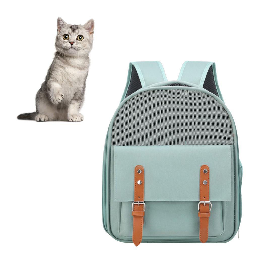 Cat Backpack Large Capacity Portable Brthable Dog Cat Carrying Double Shoulder Bag for Pet Outing Travel Hiking