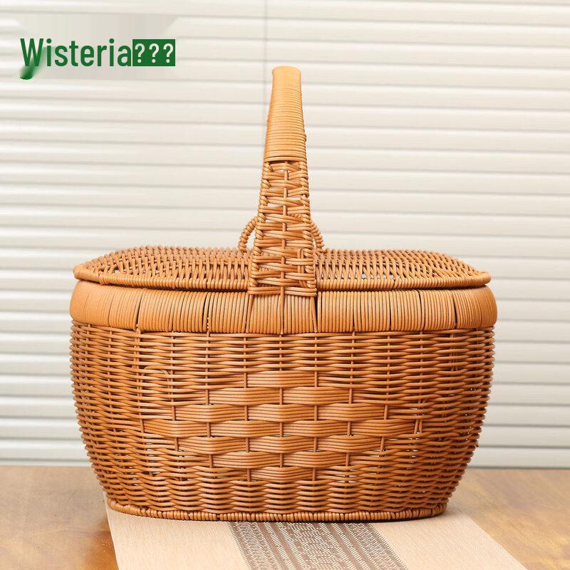 Creative Rattan Woven Shopping & Picnic Basket