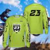 25-26 Spring and Autumn Motocross Long-sleeved Shirts, Colored Motocross Bikes, 3D Printed T-shirts, Motocross Team T-shirts