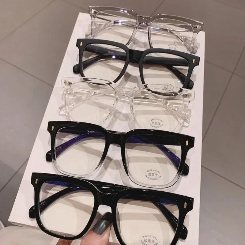 Square Frame Anti-Blue Light Myopia Glasses Fashion Retro Men Women Eye Protection Eyewear Optical Spectacles Minus Glasses