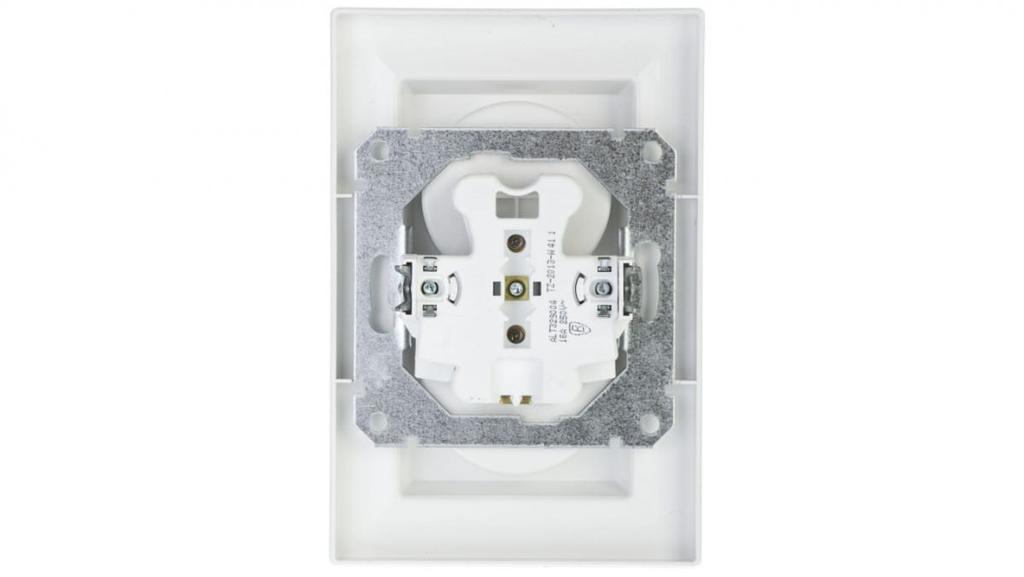 Asfora Double Socket Z/U White With Frame Eph9800221
