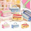 Pencil Case Large Capacity with Compartments , Cute Pattern and Stain- for School Students