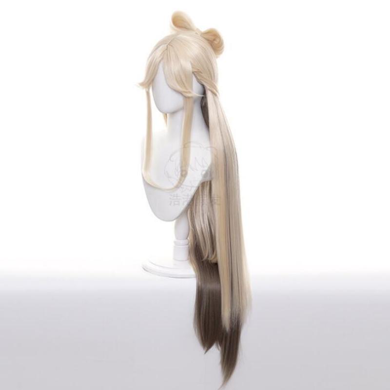 120CM Anime Game Genshin Impact Cosplay Halloween Ningguang Cosplay Wig Genshin Impact Ning guang Cosplay Hair