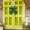 St. Patrick's Day Four-Leaf Clover Wreath: Lucky Green Decor for Doorways, Fireplaces, and Walls