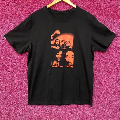 Gang of Youth T-Shirt mit Gesichtsdruck Schwarz