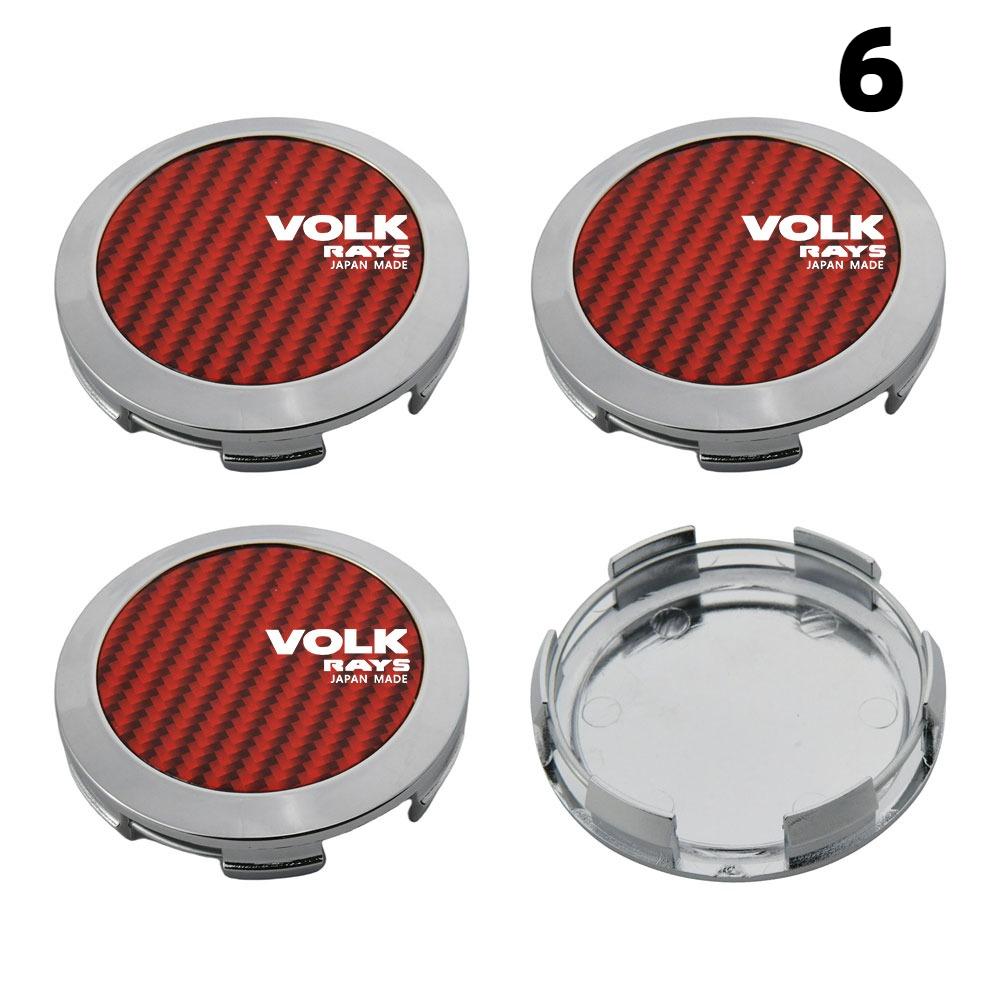 4 STKS 64 MM Buiten Diameter / 62 MM Binnen Diameter Velgdopjes RAYS VOLK VR GRAM Logo Wiel Center Dop Wieldeksel Naafdoppen Sportauto Band Accessoires