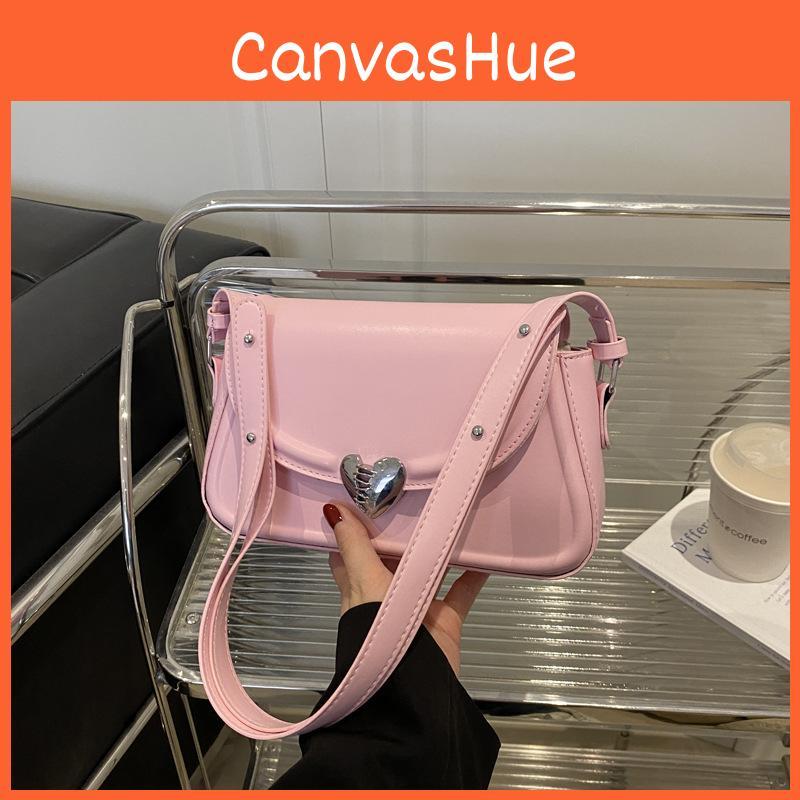 Lock Heart Loving Button Single Shoulder Crossbody Bag Daily Outfits Fashion