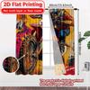 Set Of 2 Flat Printing Dynamic Rider Chic Curtains Polyester Easy Install Home Decor Perfect Digital Living Curtain