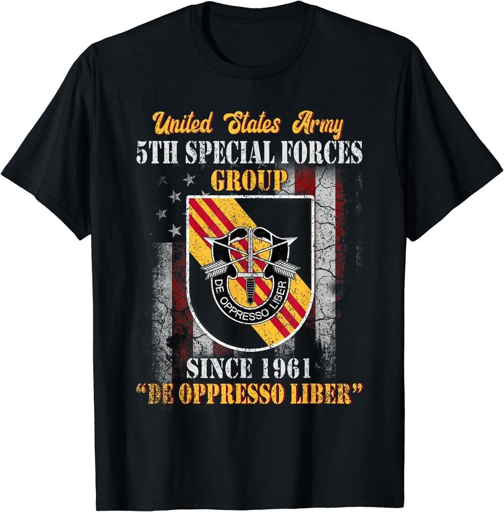 НОВЫЙ ОГРАНИЧЕННЫЙ 5-й Специальный Отряд 5-й SFG Армии De Oppresso Liber Унисекс Футболка S