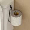 1pc Toilet Paper Holder - Easy Install Wall Mount Bathroom Tissue Roll Hanger with Painted Finish Space Saving No-Drill Design