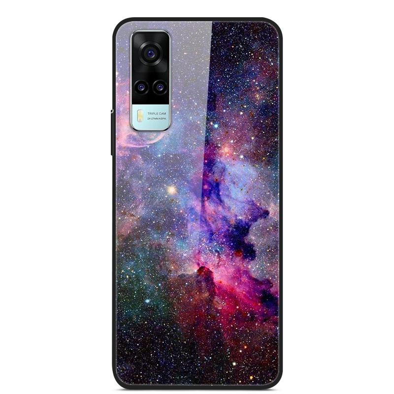 Tempered Glass Case For Vivo Y31 Y51 Case Soft Silicome Bumper For Vivo Y51 Y31 Phone Case Hard Glass Back Cover Y 31 Y 51 Funda