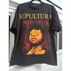 Sepultura Musik Metal Vintage 90er Jahre Band Schwarz Unisex T-Shirt Nachdruck S-5XL