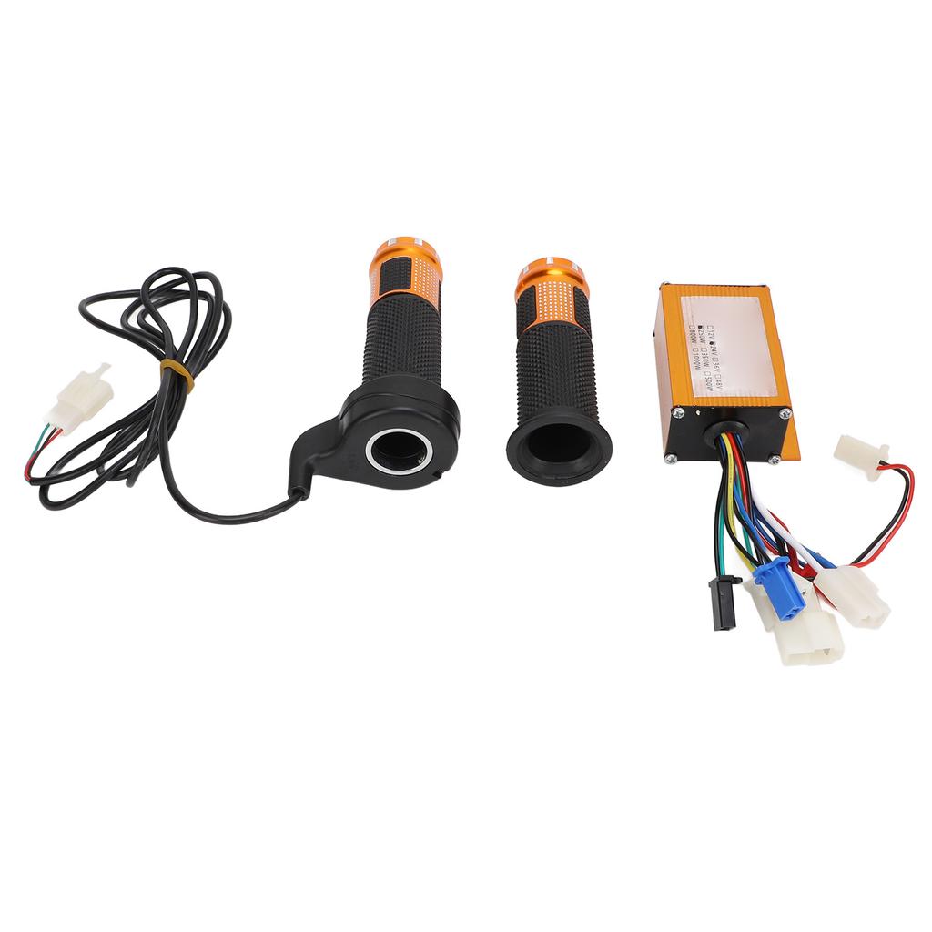 24V 250W Electric Bike Brushed Controller Aluminum Alloy Motor Speed Controller with Throttle Grips for Electric