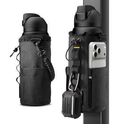 Life LF500 Magnetic Tumbler & Water Bottle Holder Bag — 5-Magnet Gym Mount, MOLLE Storage, Waterproof — Fits 20–40oz Bottles — Black (AFA09382)