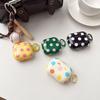 Korean Contrasting Color Polka Dot Earphone Case Protective Case AirPods1 Third Generation Pro 1st Generation All-inclusive Soft Case Pro1