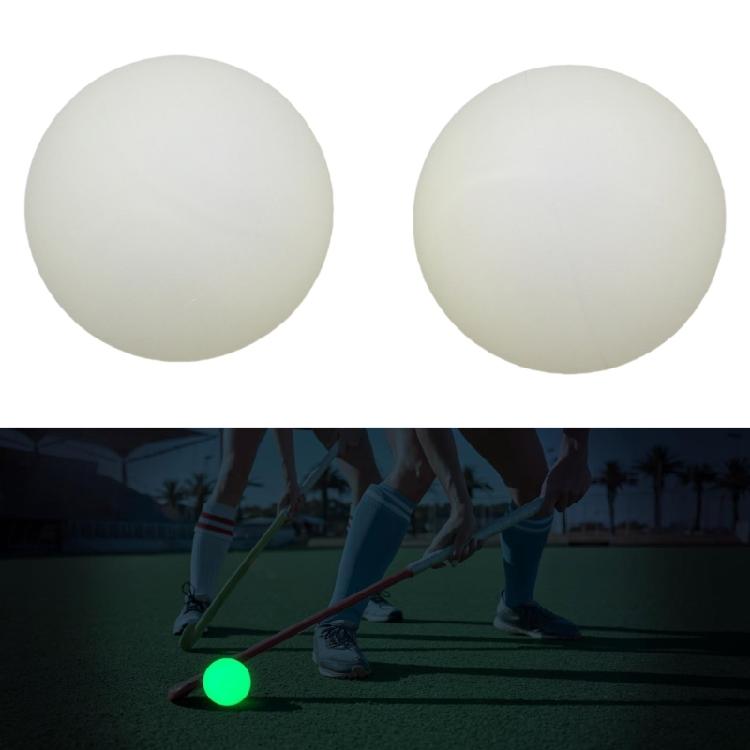 2Pcs Glow In Dark Hockey Pucks Street Hockey Balls Ice Hockey Glowing Balls for Kids Adults Night Practice Evening Game