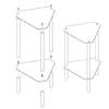 Acrylic Table with Clear Top Elegant Living Room Furniture Transparent Storage Rack for Office or Residential Use