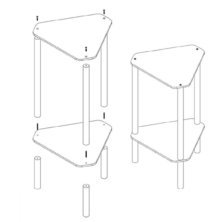 Acrylic Table with Clear Top Elegant Living Room Furniture Transparent Storage Rack for Office or Residential Use