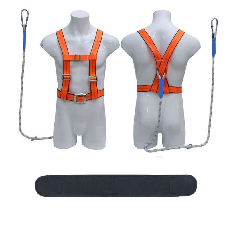 Высотный Износостойкий Страховочный Трос Альпинизм На Открытом Воздухе Двойные Крюки Страховочная Привязь Во Весь Корпус Защитный Пояс Альпинистская Стропа