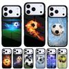 Ball Fire Football Phone Case for iPhone 17 16 15 14 13 Pro Max Back Cover for 12 11 Pro Coque