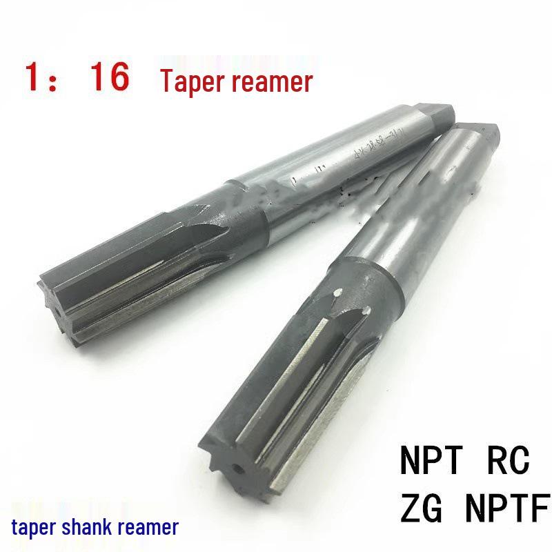 US-Made Straight & Taper Shank 1:16 Taper Reamer for ZG PT Pipe Threads (1/8, 1/4, 3/8, 1/2, 3/4)