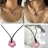 Ins Simple Hollow Plum Pendant Necklace Korean Style Fashion Novel Female All-match Necklace Acrylic Flower Choker
