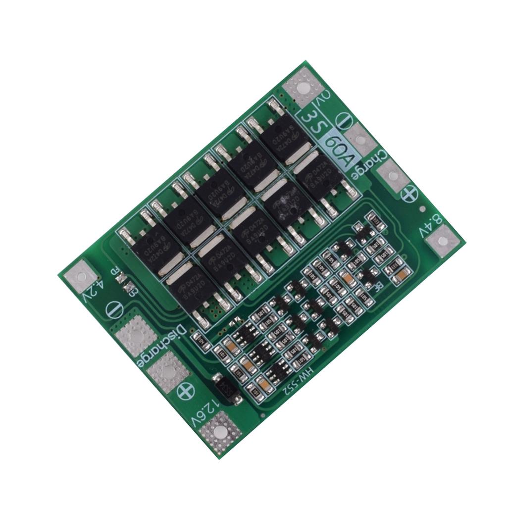 3S 60A Li-ion Cell Protections Board Enhance Version Lithium Batterys BMS Integrated Circuits