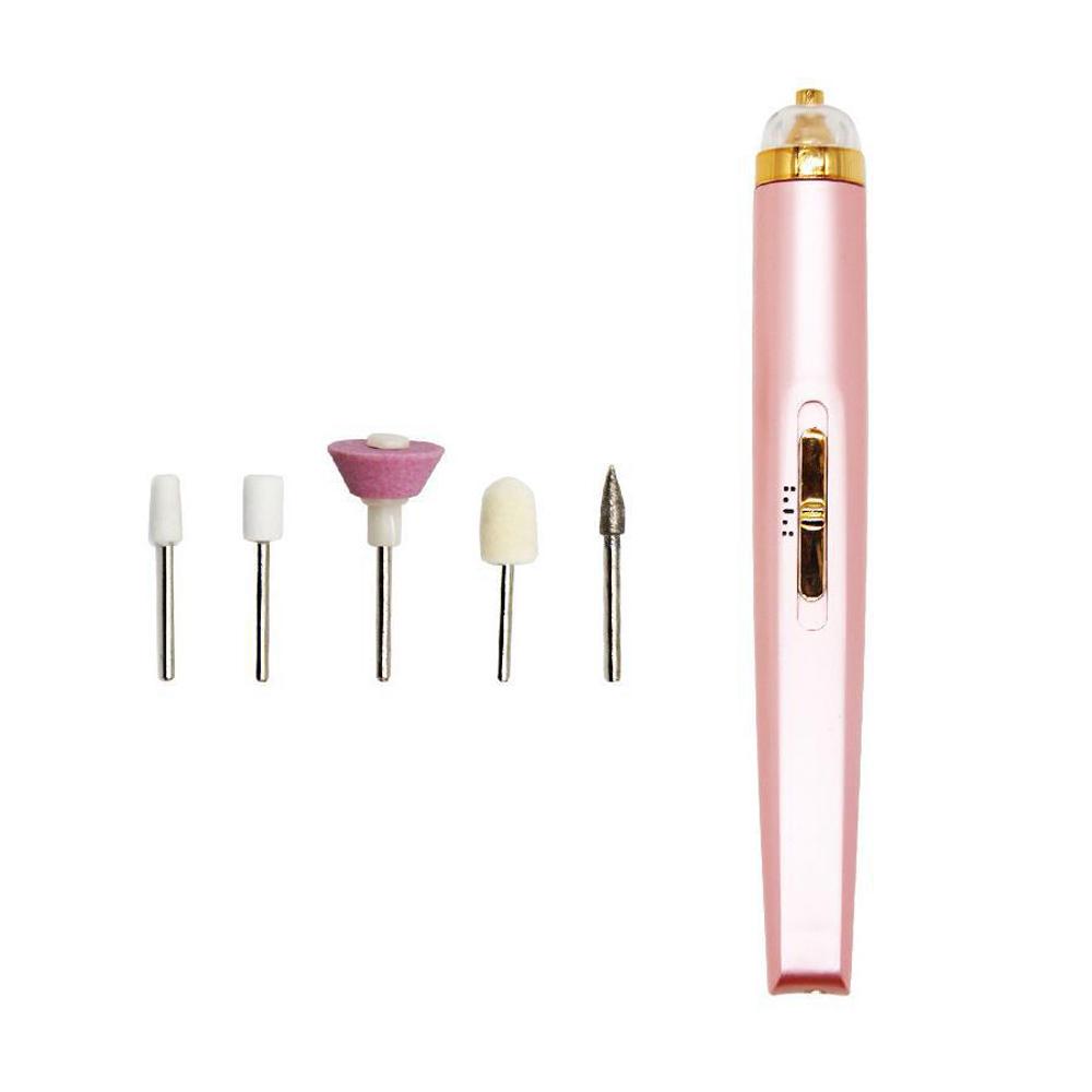 5In1 Electric Nail Drill Machine with Light Portable Electric Manicure Art Pen Tools for