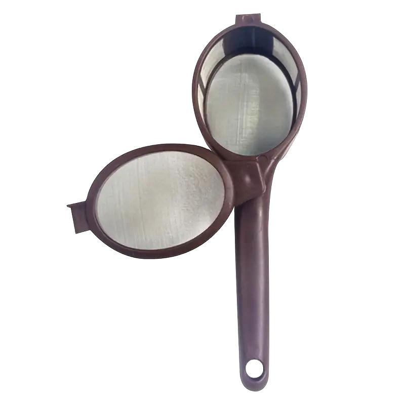 Фильтр-ложка для кофе Многоразовая кофейная капсула Порошок Заварник для чая Фильтр-мешок для листьев Ложки Мелкие пластиковые сетчатые кухонные фильтры 1PC