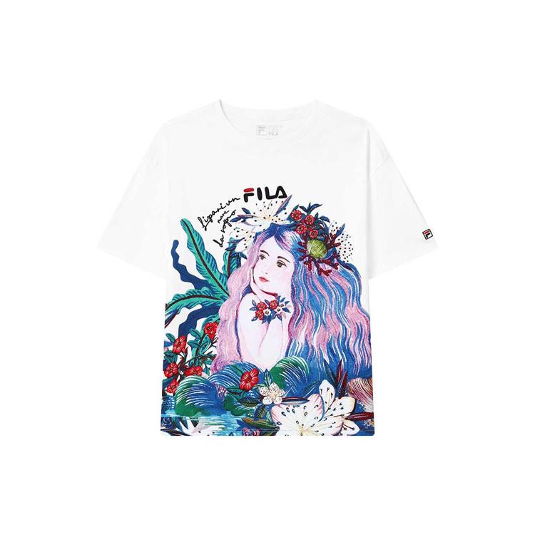 

New FILA T-Shirts Women s White F11W128130F-WT XL