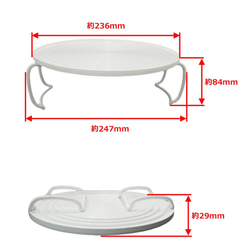 Takagi Double Microwave Rack, Heats Two Dishes Simultaneously, Cookware, Convenient Tray, White, 1kg Load Capacity, Heat-Resistant ABS Resin, Heat-Res