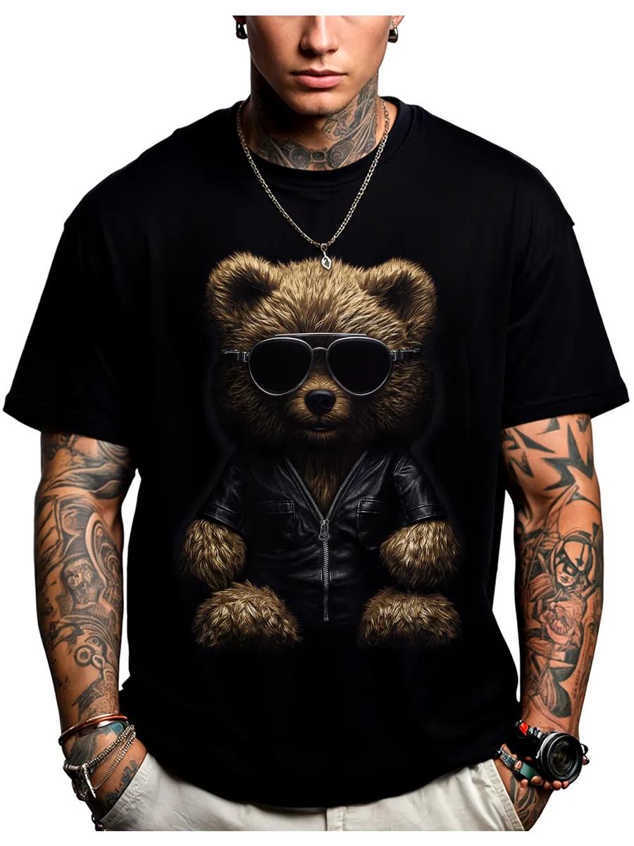 Glow in the dark t-shirt with Bear print 4XL