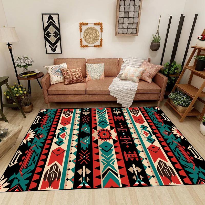 

Турецький Богемний Килим Пральний Нековзний Килимок для Спальні Вітальні Дому Декорація для Дивана Великий Декор Підлоговий Пухнастий Килимок Подарунок 60*90cm