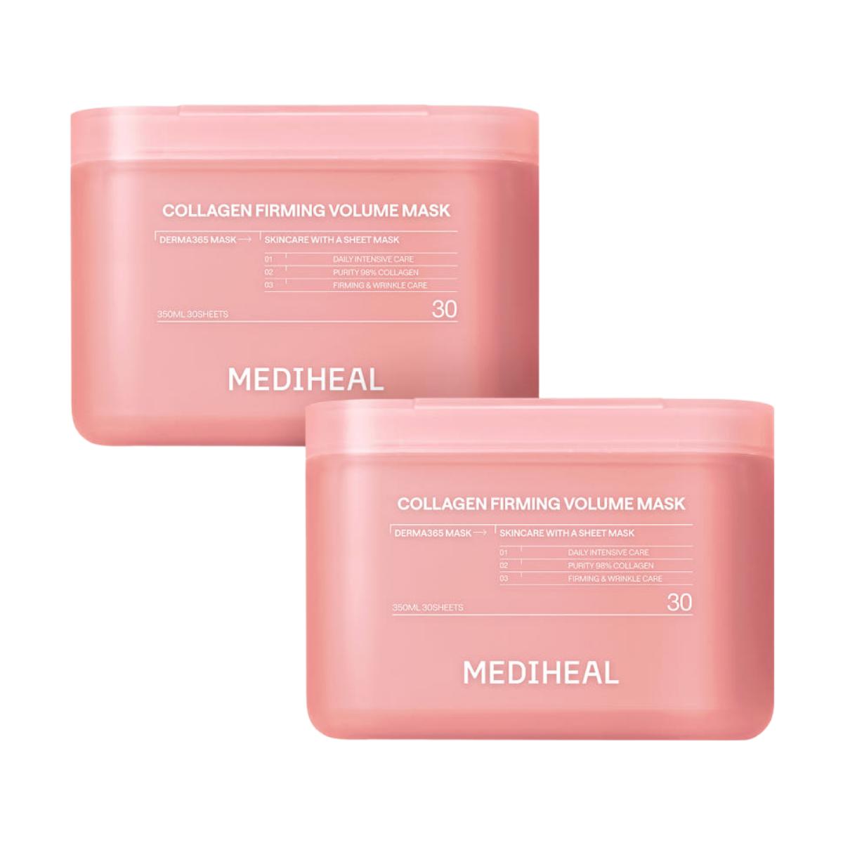 Mediheal Derma 365 Daily Mask Sheet Collagen Firming Volume 30 Sheets Dual Pack