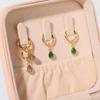 Elegant Zodiac Stone Water Drop Dangle Earrings for Women