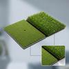 Foldable Golf Hitting Mat Tee Hole Dual Turf Layered Base Practice Tool