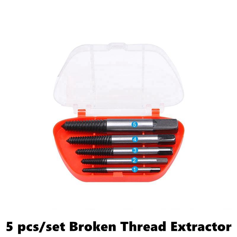 

5pcs/6pcs Broken Wire Extractor Fine Tooth Broken Head Screw Extractor Removal Faucet Broken Thread Extractor Screwdriver Tool
