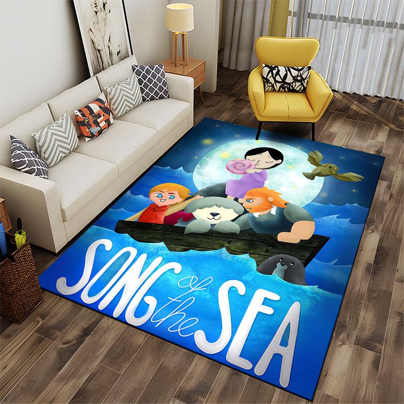 Song of the Sea Cartoon Art Suitable As a Non-slip Mat for the Living Room or Bedroom Sofa