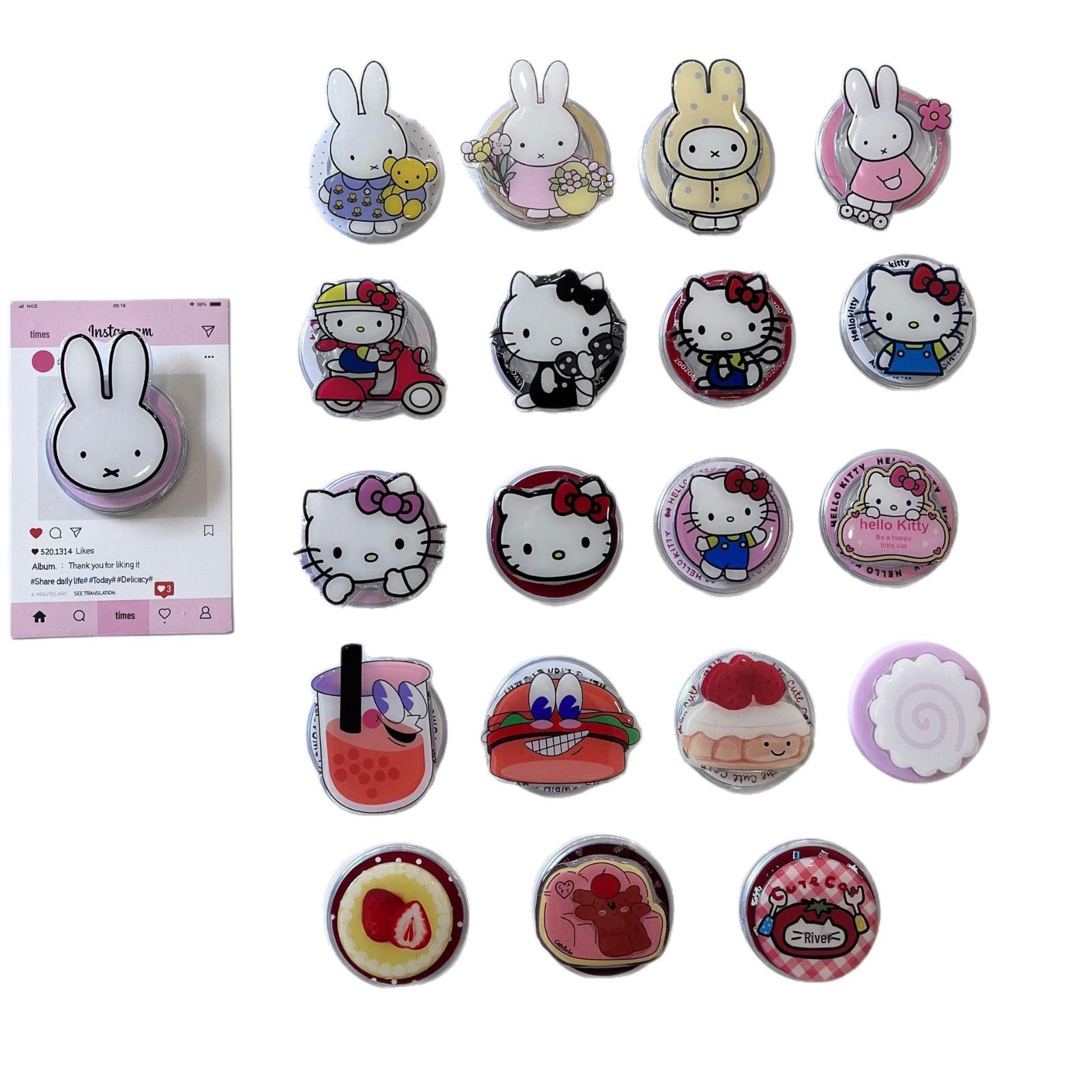 Adorable Rabbit Phone Magnetic Airbag Stand with MagSafe Compatibility – Finger Ring Buckle Sticker for Women Pattern 4