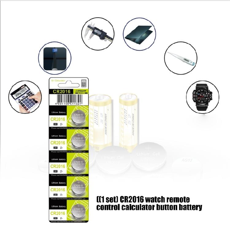 10/5PCS CR2016 Coin Cell Batteries User Friendly Stable Power Button Battery for Clocks Watch Gaming Controllers