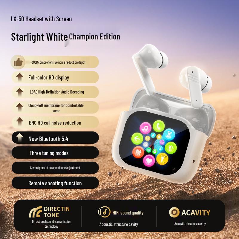 

LX50 Bluetooth Earbuds: Touchscreen, In-Ear, ANC & ENC Noise Reduction, Stereo Sound