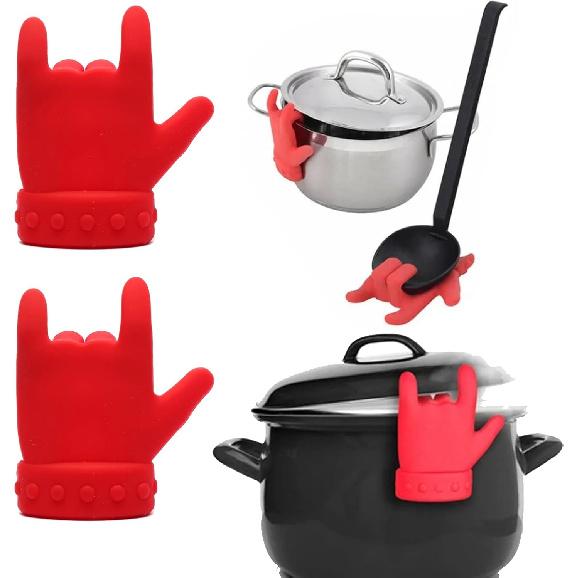 Pot Lid Lifter Spill Proof Pot Lid Lifter, Silicone Pot Lid Lifter, Pan Pot Lid Lifter Kitchen Tool Decoration Cute pot lid holder for Soup Pot