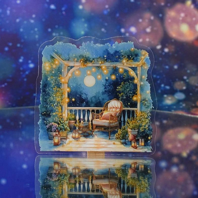 20 pçs/lote Kawaii Adesivos de Scrapbook História de Luz e Sombra DIY Jornaling Suprimentos de Scrapbooking Adesivo de Papelaria Decorativa