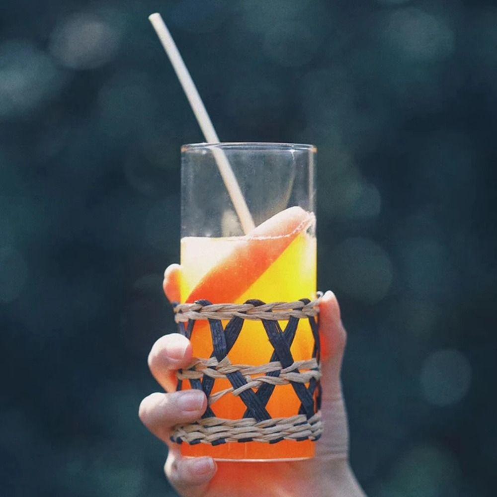 100Pcs Eco-Friendly Wheat Drinking Straws 20cm Degradable Straws Environmentally Straws  Drinkware