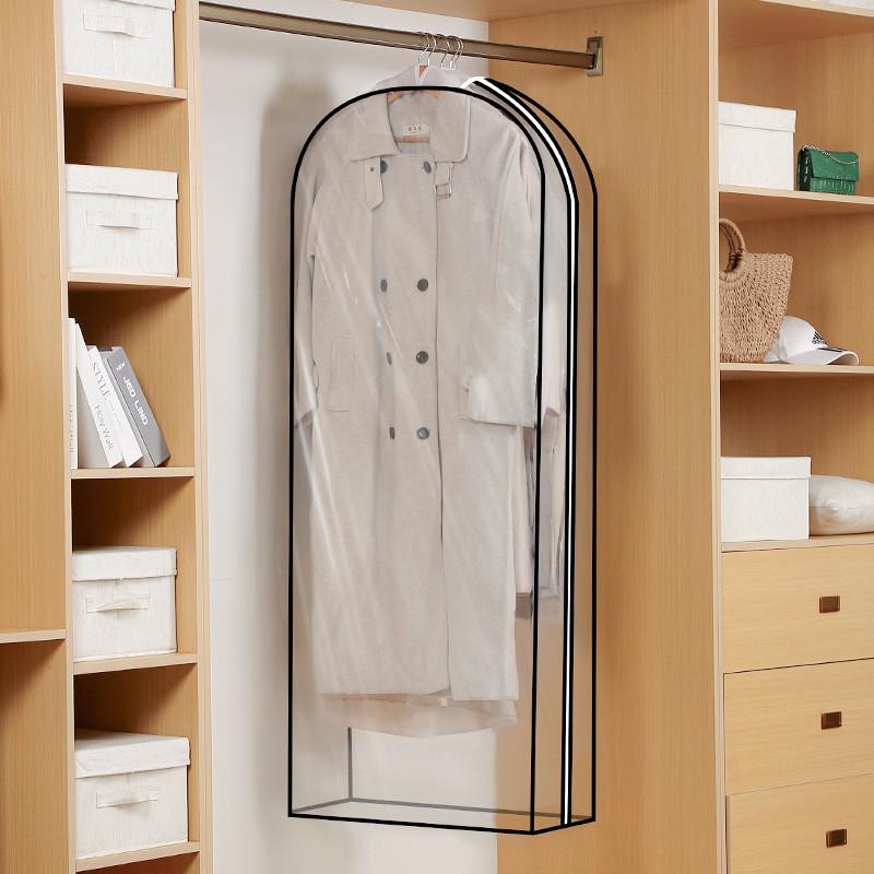 Simplified Wardrobe Clothes Cover Peva Transparent Garment Bag For Indoor Closet Organization