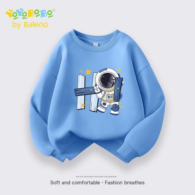 Baleno Kids Ybb Series Boys  Sweatshirt 2025 New Children s Autumn Crew Neck Top for Older Boys Autumn Clothing
