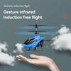 Inductive Aircraft Helicopter with Light Aircraft Suspension Two Anti-fall Games Rechargeable Children's Toys