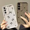 Black Love Heart Bow Case For Samsung Galaxy S25 FE S24 S26 Ultra Plus A17 A56 A36 A26 A16 A55 A54 A53 A23 A34 A35 A07 A06 Cover