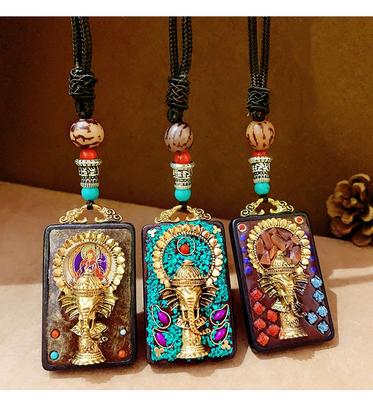 Vintage Ethnic Style Buddha Elephant Pendants Necklace Statement Sweater Women Men Jewelry Accessories