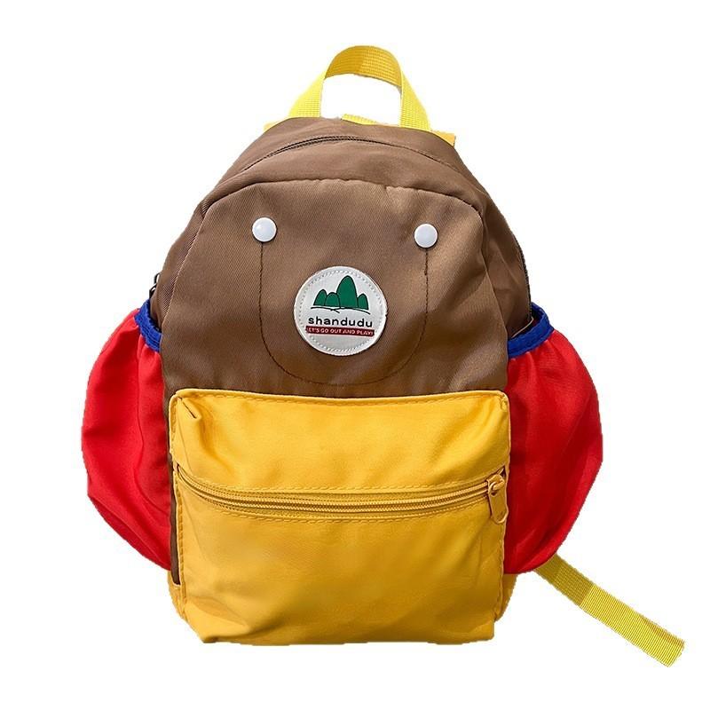 Cute Children Dual Backpack For Kindergarten With Breathable Oxford Fabric And Cushioned Straps